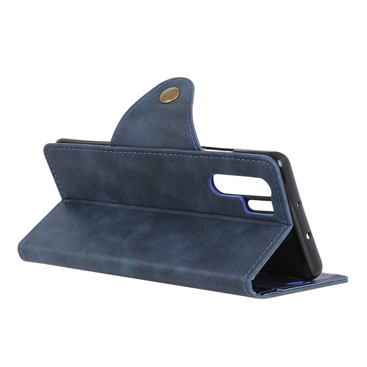Portefeuille En Cuir PU Couverture De Téléphone Mobile Pour Huawei P30 Pro - Bleu-8