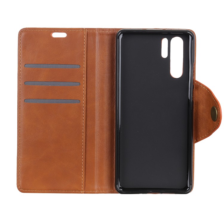 PU Leather Flip Stand Phone Casing for Huawei P30 Pro - Brown-7