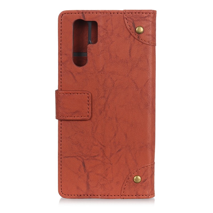 Retro Style Leather Wallet Shell for Huawei P30 Pro - Brown-6