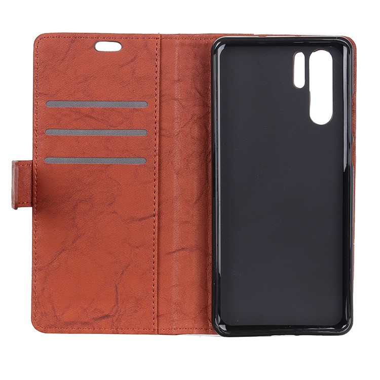 Retro Style Leather Wallet Shell for Huawei P30 Pro - Brown-7