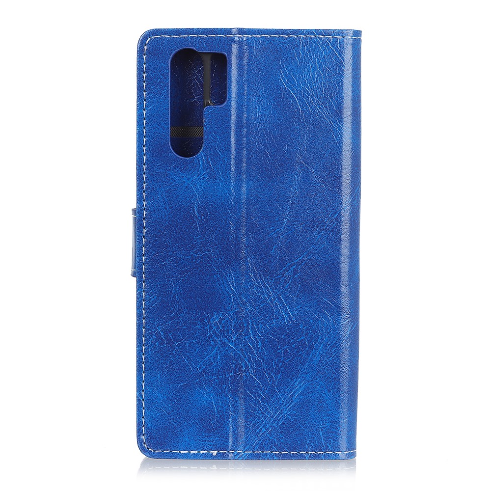 Crazy Horse Texture PU Leather Magnetic Stand Wallet Shell for Huawei P30 Pro - Blue-2