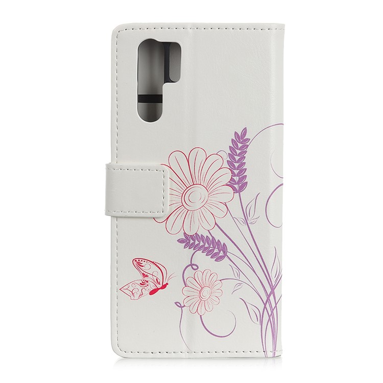 Pattern Printing PU Leather Wallet Case for Huawei P30 Pro - Butterfly and Flower-2