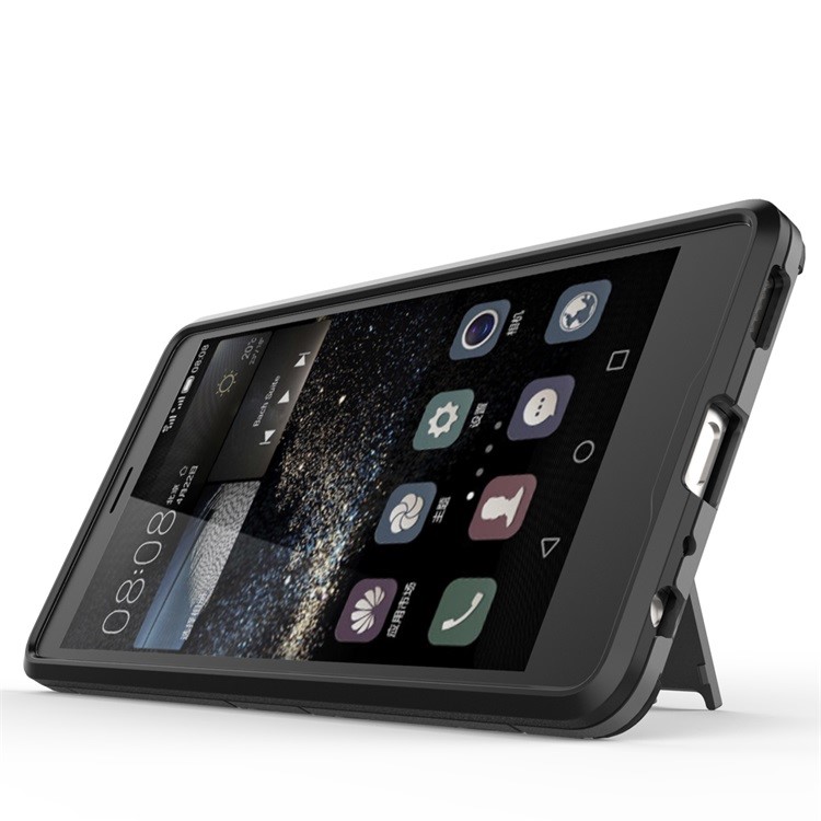Cool Design Hybrid Plastic + TPU Shell Case for Huawei P9 - Grey-4