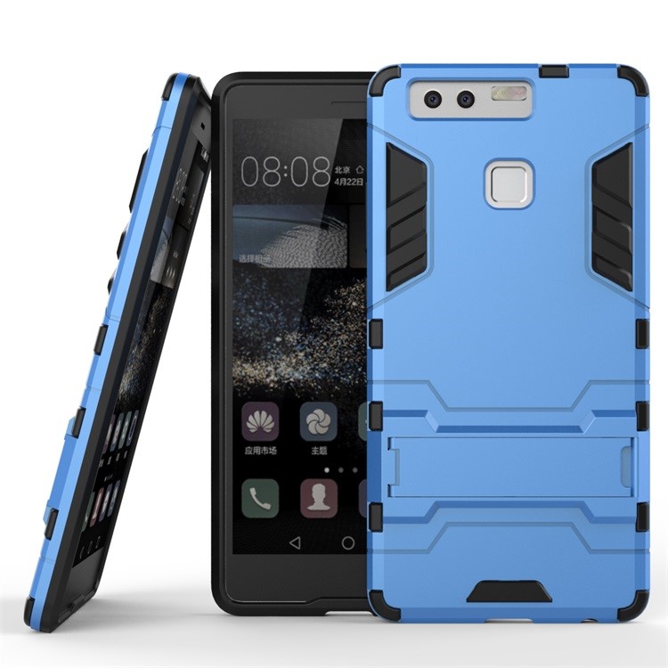 Cool Design Plastic + TPU Shield Case for Huawei P9 - Baby Blue-2