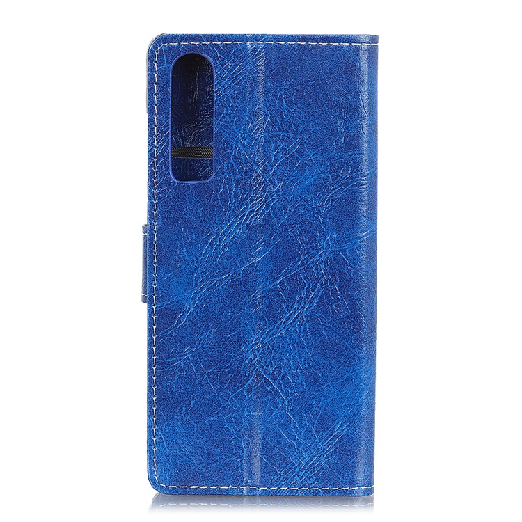 Crazy Horse Texture PU Leather Magnetic Stand Wallet Mobile Case for Huawei P30 - Blue-2