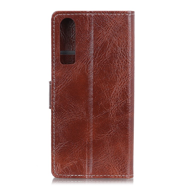Crazy Horse Texture PU Leather Magnetic Stand Wallet Casing Shell for Huawei P30 - Brown-2