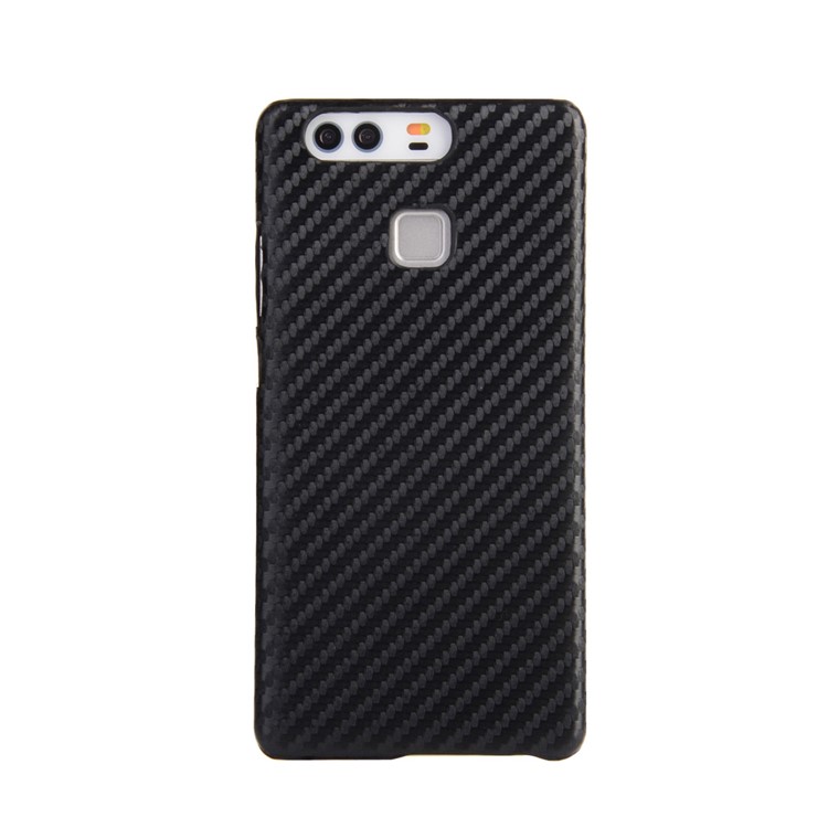 For Huawei P9 Leather Coated PC Hard Phone Case - Carbon Fiber Texture-2