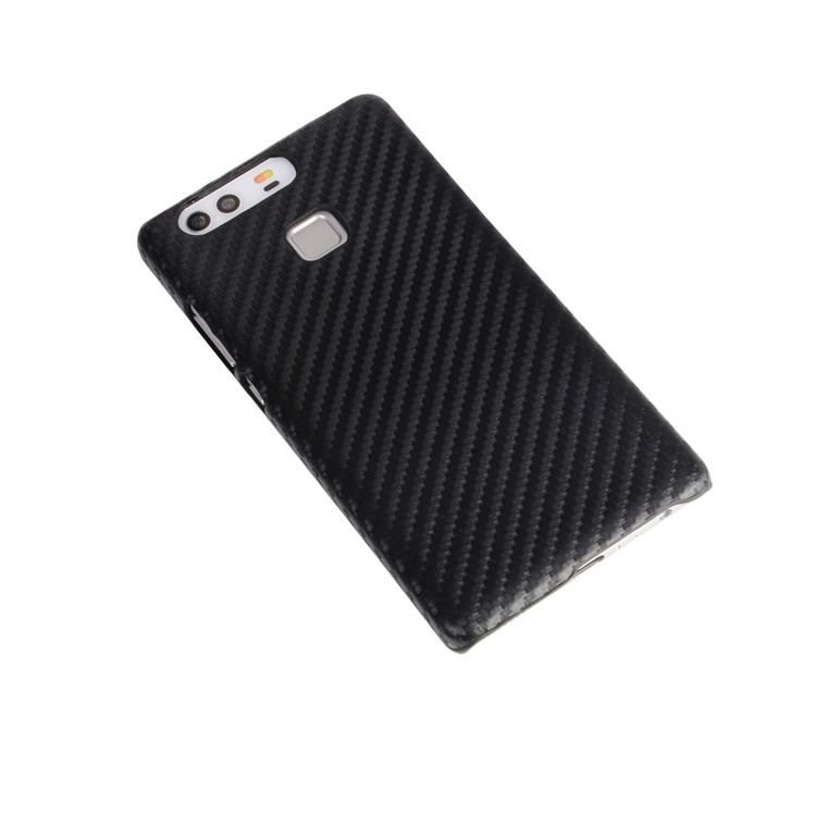 For Huawei P9 Leather Coated PC Hard Phone Case - Carbon Fiber Texture-4