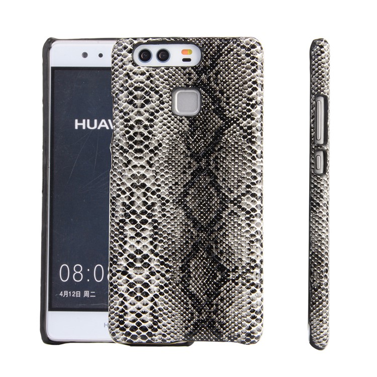 For Huawei P9 Leather Coated PC Hard Phone Cover - Snake Texture-1