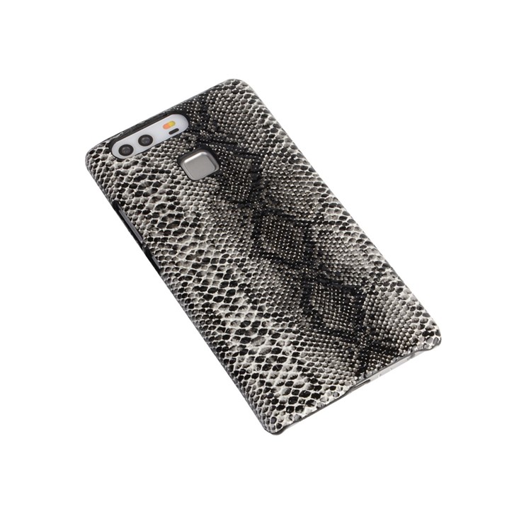 For Huawei P9 Leather Coated PC Hard Phone Cover - Snake Texture-4
