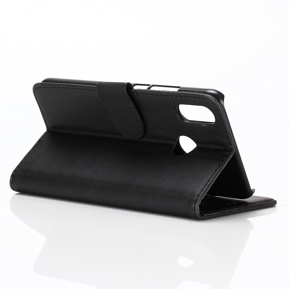 Crazy Horse Vintage Leather Wallet Stand Case for Huawei P Smart (2019) - Black-4