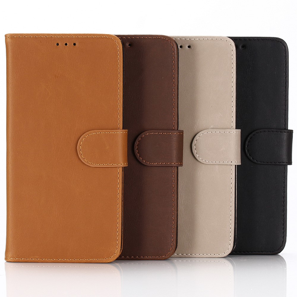 Crazy Horse Vintage Leather Wallet Stand Case for Huawei P Smart (2019) - Black-6