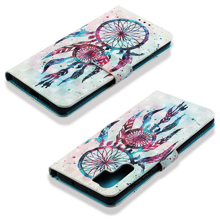 Pattern Printing Light Spot Decor Stand Leather Wallet Flip Cover for Huawei P30 Pro - Colorized Dream Catcher-6