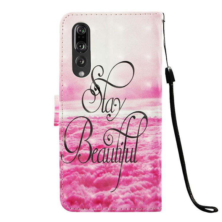 Pattern Printing Light Spot Decor Stand Leather Wallet Shell for Huawei P30 - Stay Beautiful-3