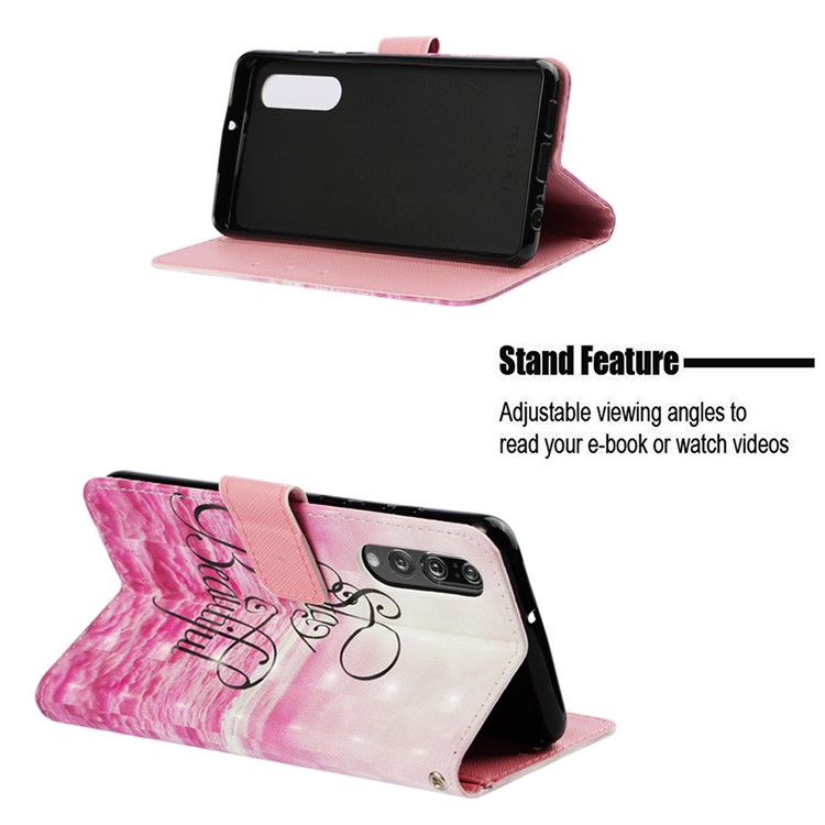 Pattern Printing Light Spot Decor Stand Leather Wallet Shell for Huawei P30 - Stay Beautiful-4