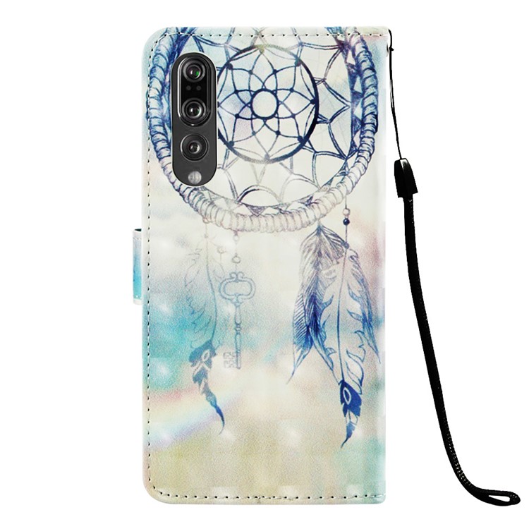 Pattern Printing Light Spot Decor Stand Leather Wallet Casing for Huawei P30 - Dream Catcher-3