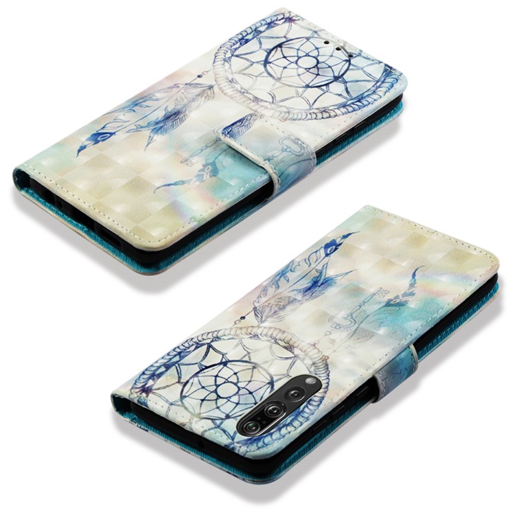 Pattern Printing Light Spot Decor Stand Leather Wallet Casing for Huawei P30 - Dream Catcher-6