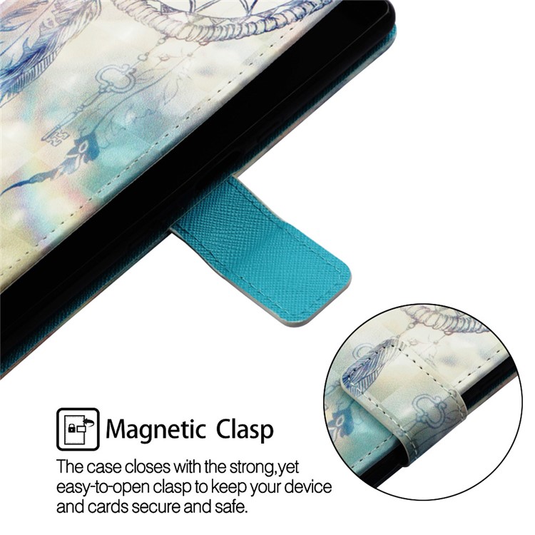 Pattern Printing Light Spot Decor Stand Leather Wallet Casing for Huawei P30 - Dream Catcher-7