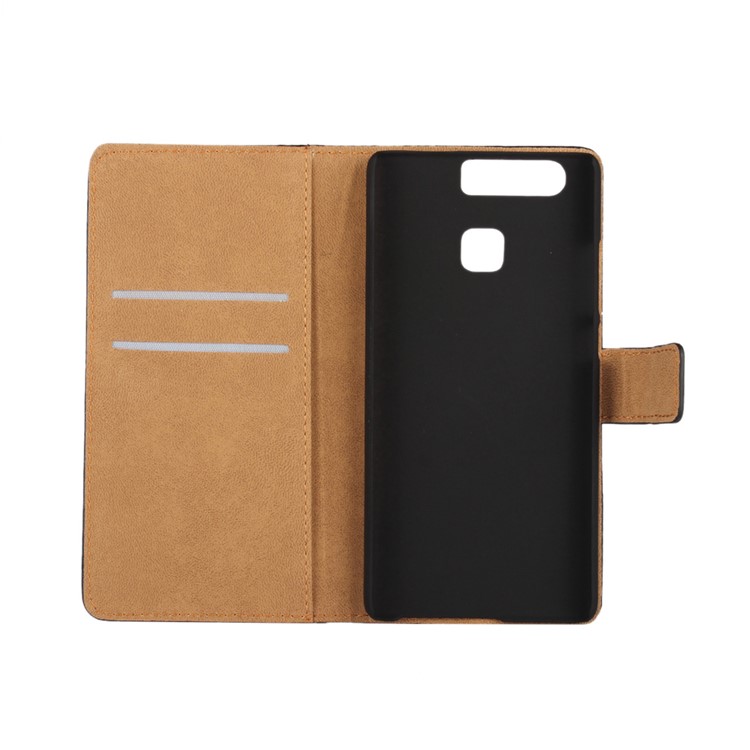 Original Split Ledertasche Für Huawei P9 - Schwarz-10