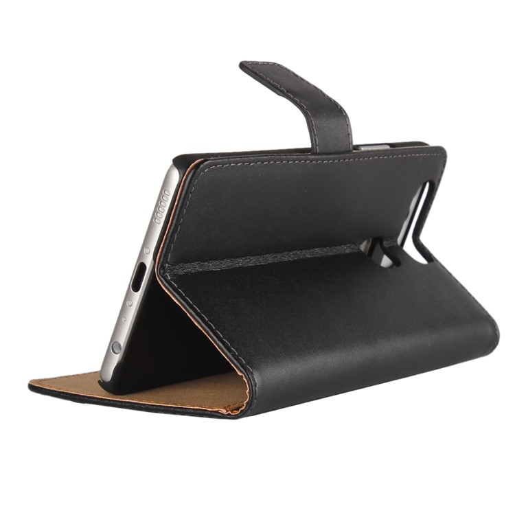 Original Split Ledertasche Für Huawei P9 - Schwarz-3