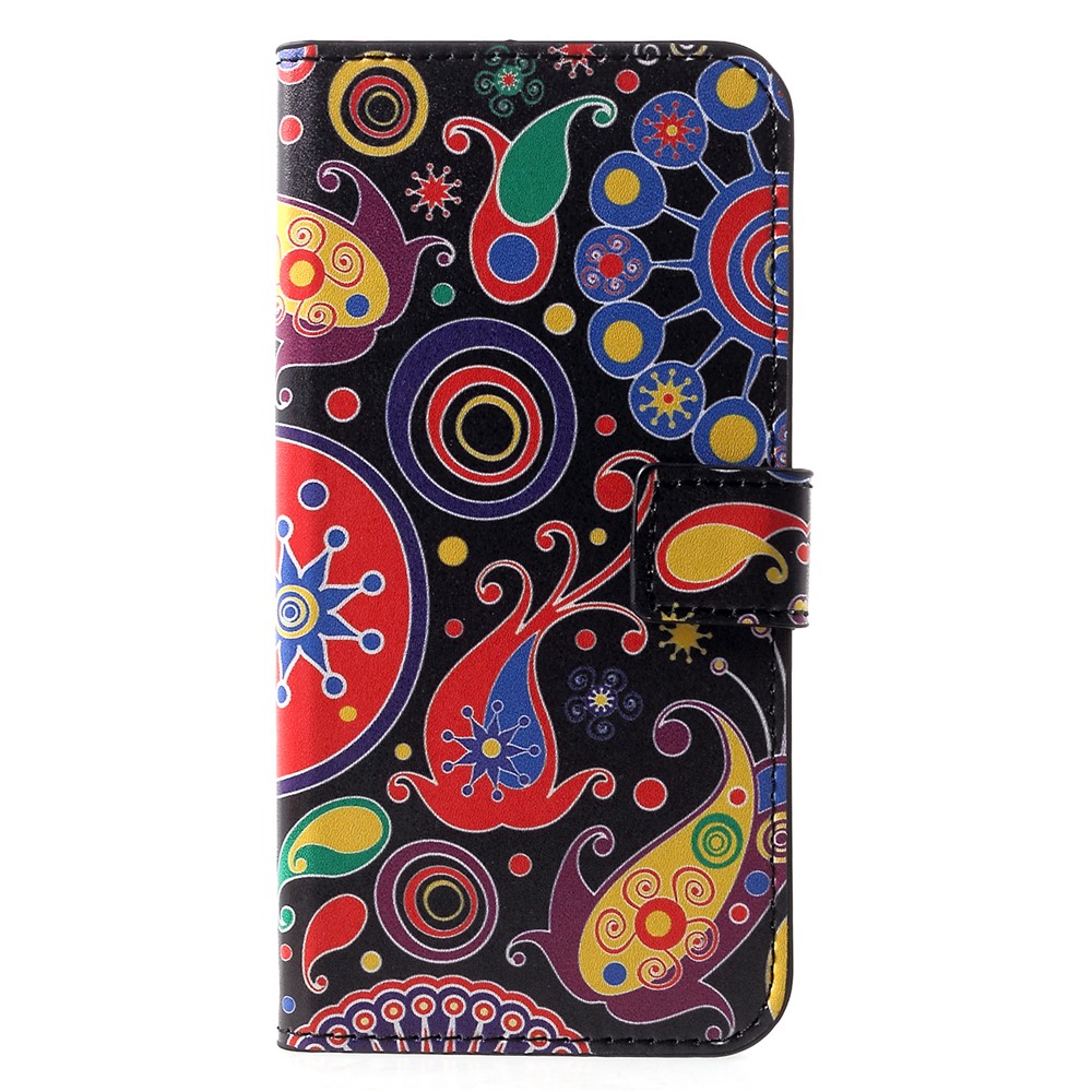 Patterned Card Holder Stand Leather Accessory Casing Shell for Huawei P30 - Vintage Pattern-1