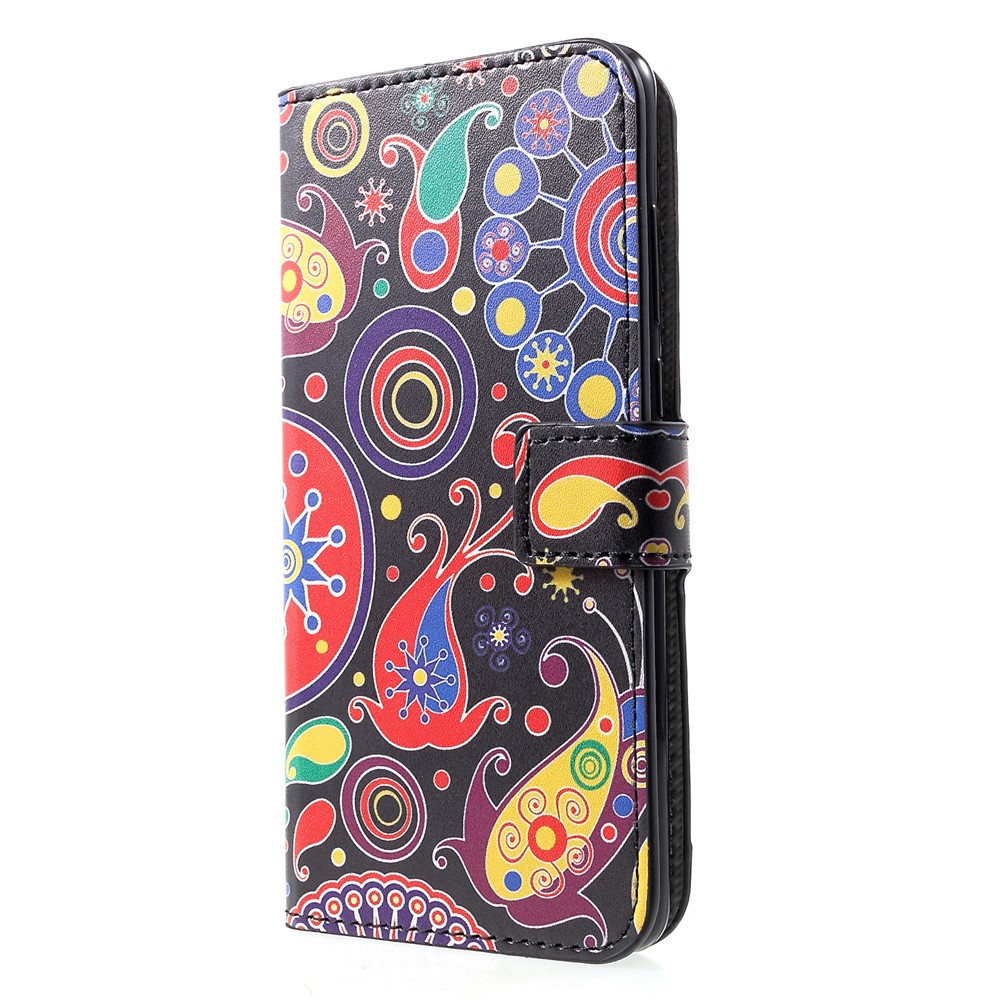 Patterned Card Holder Stand Leather Accessory Casing Shell for Huawei P30 - Vintage Pattern-3