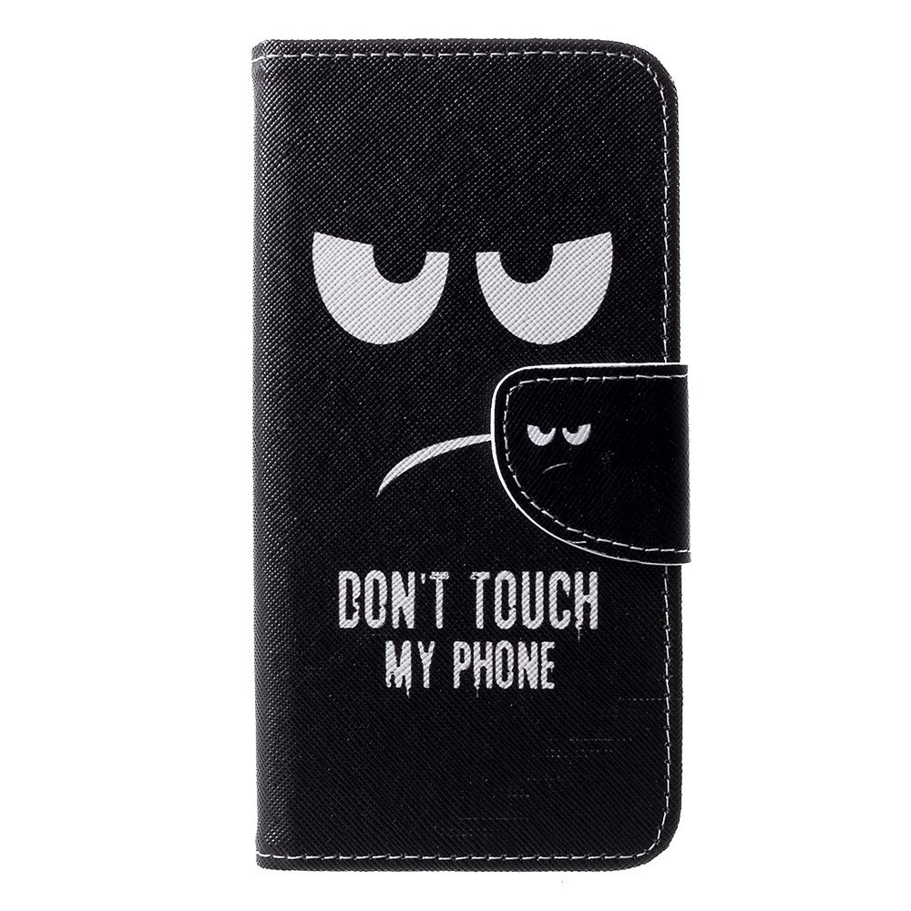 Cruz Textura Padrão De Impressão Carteira De Couro Para Huawei P30 - Não Toque No Meu Telefone-1