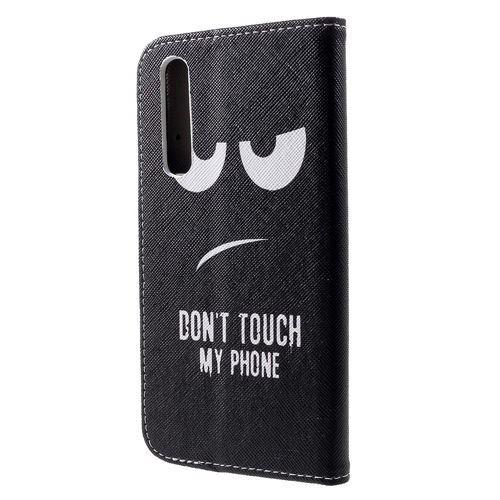 Cruz Textura Padrão De Impressão Carteira De Couro Para Huawei P30 - Não Toque No Meu Telefone-2