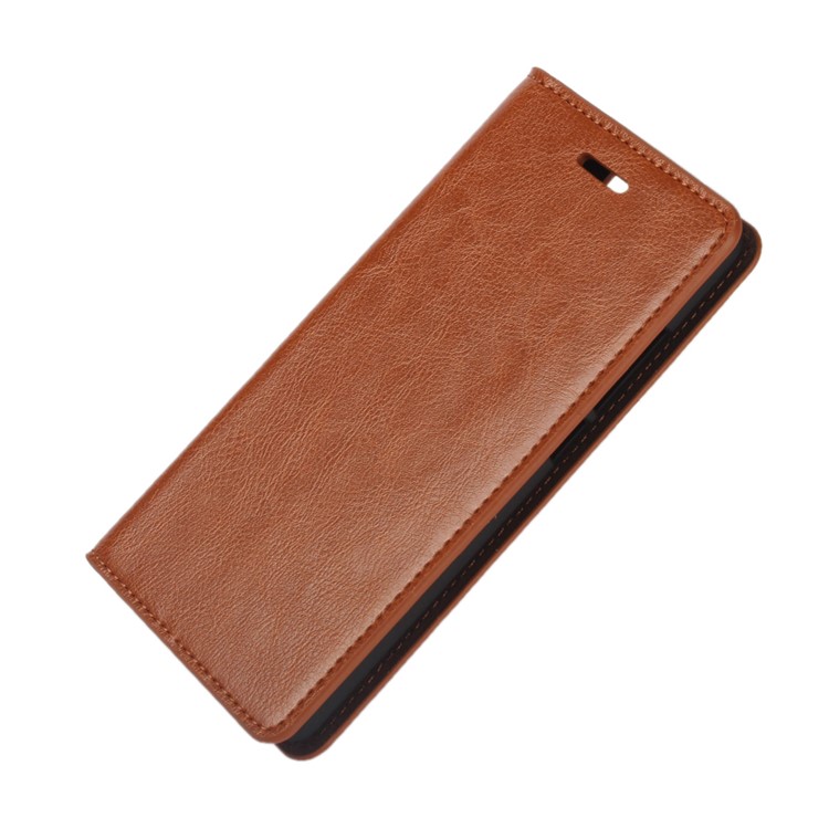 Crazy Horse Genuine Leather Wallet Cover for Huawei P9 with Stand - Brown-3