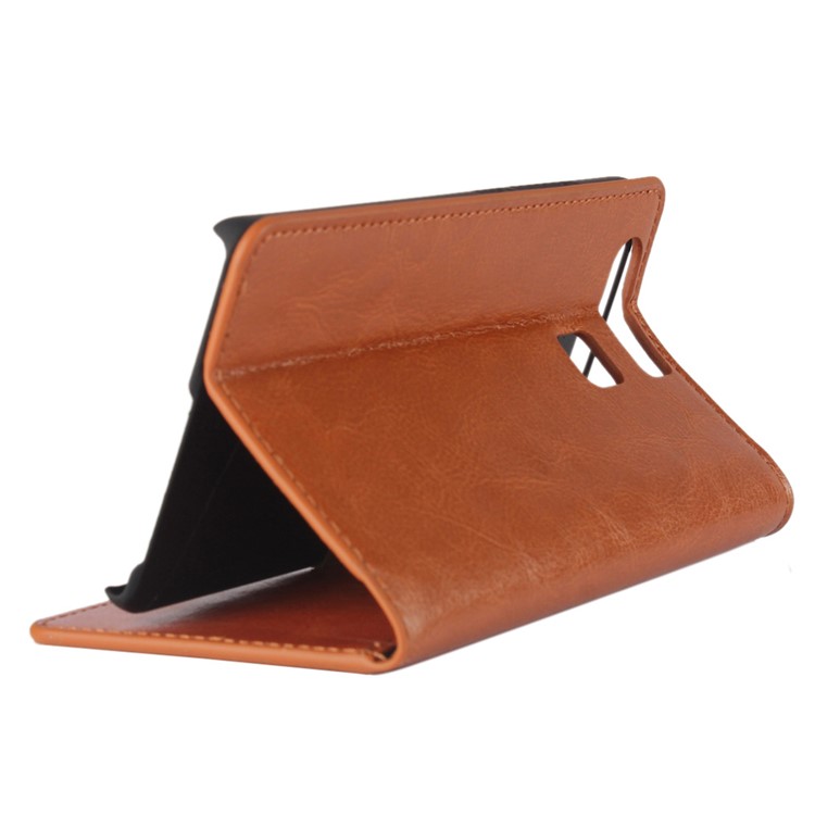 Crazy Horse Genuine Leather Wallet Cover for Huawei P9 with Stand - Brown-5