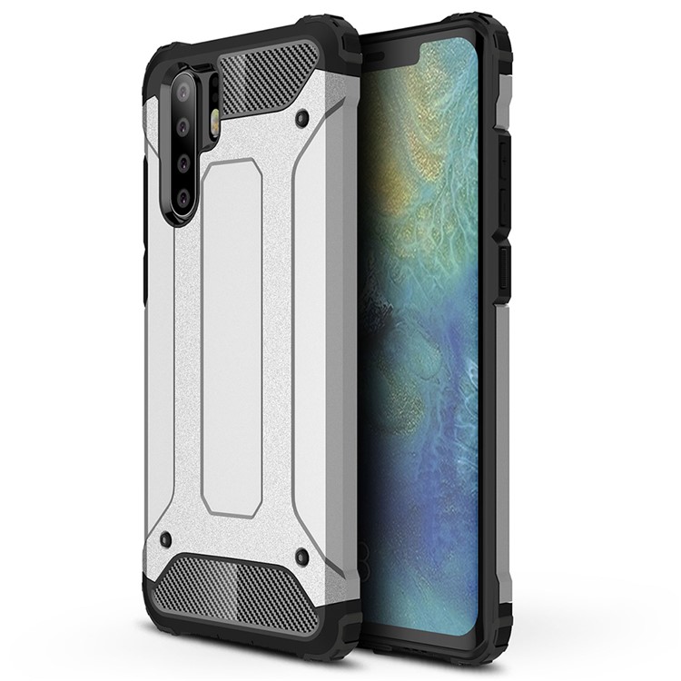 Armor Guard Plastic + TPU Hybrid Case Shell Cover for Huawei P30 Pro - Silver-1