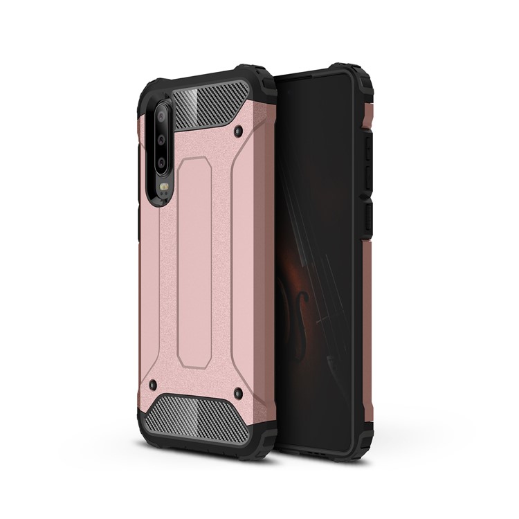 Armor Guard Plastic + TPU Combo Cover Case for Huawei P30 - Rose Gold-1