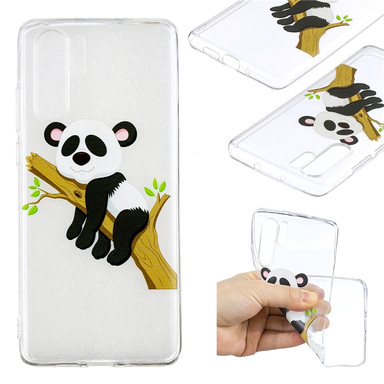 Pattern Printing TPU Shell Case for Huawei P30 Pro - Panda Climbing Tree-1