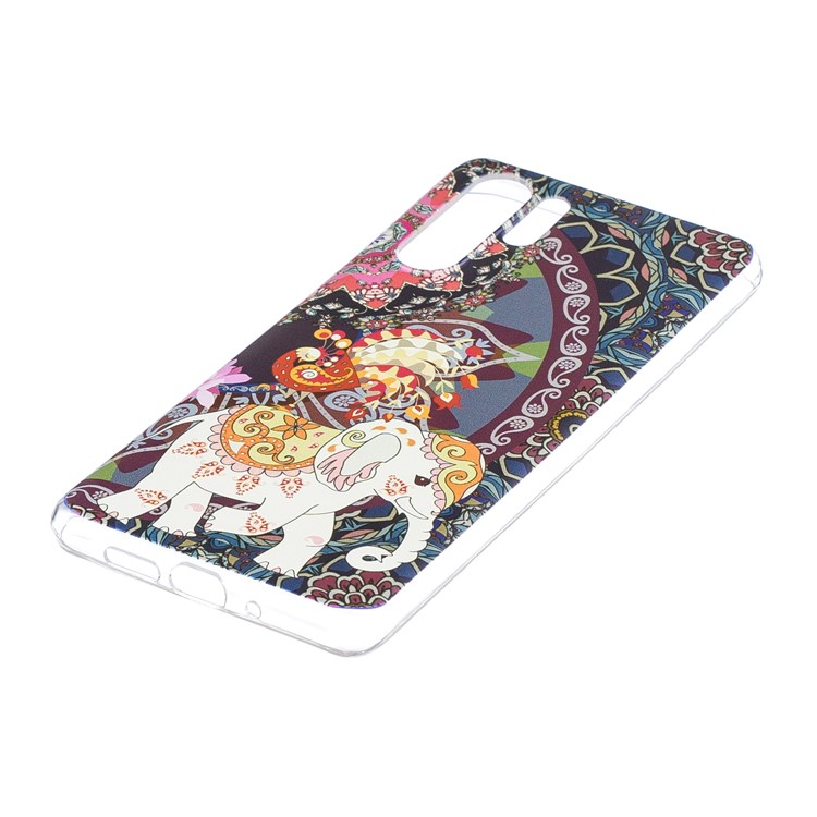 Pattern Printing TPU Case Cover for Huawei P30 Pro - Flower and Elephant-3