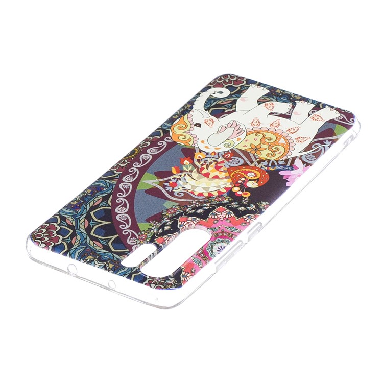 Pattern Printing TPU Case Cover for Huawei P30 Pro - Flower and Elephant-4