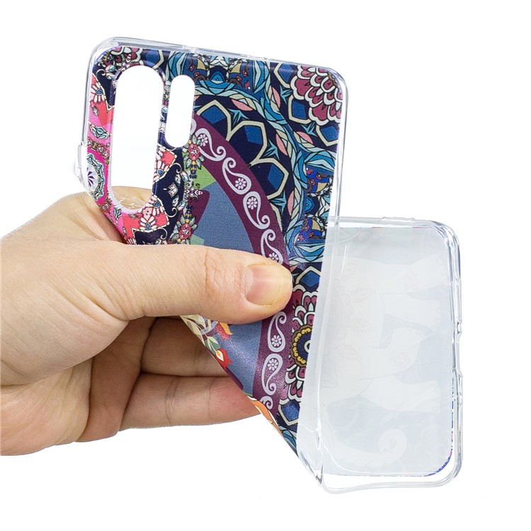 Pattern Printing TPU Case Cover for Huawei P30 Pro - Flower and Elephant-5