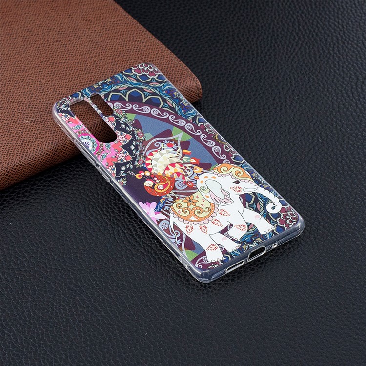Pattern Printing TPU Case Cover for Huawei P30 Pro - Flower and Elephant-6