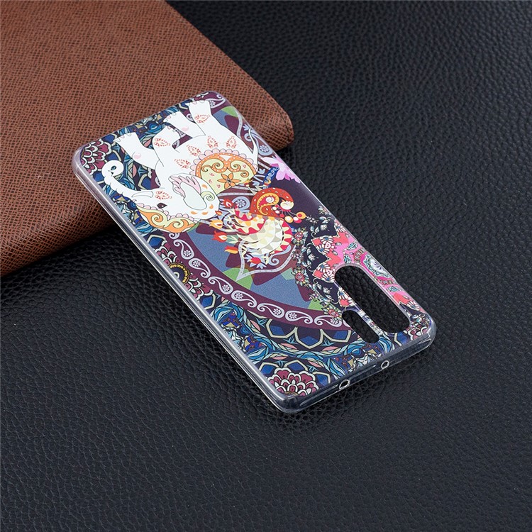 Pattern Printing TPU Case Cover for Huawei P30 Pro - Flower and Elephant-7