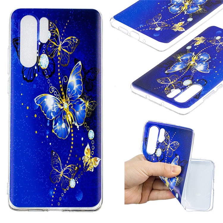 Pattern Printing TPU Mobile Phone Case for Huawei P30 Pro - Butterfly Pattern-1