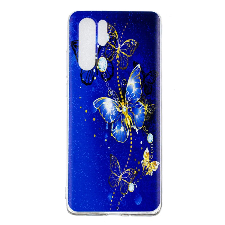 Pattern Printing TPU Mobile Phone Case for Huawei P30 Pro - Butterfly Pattern-2