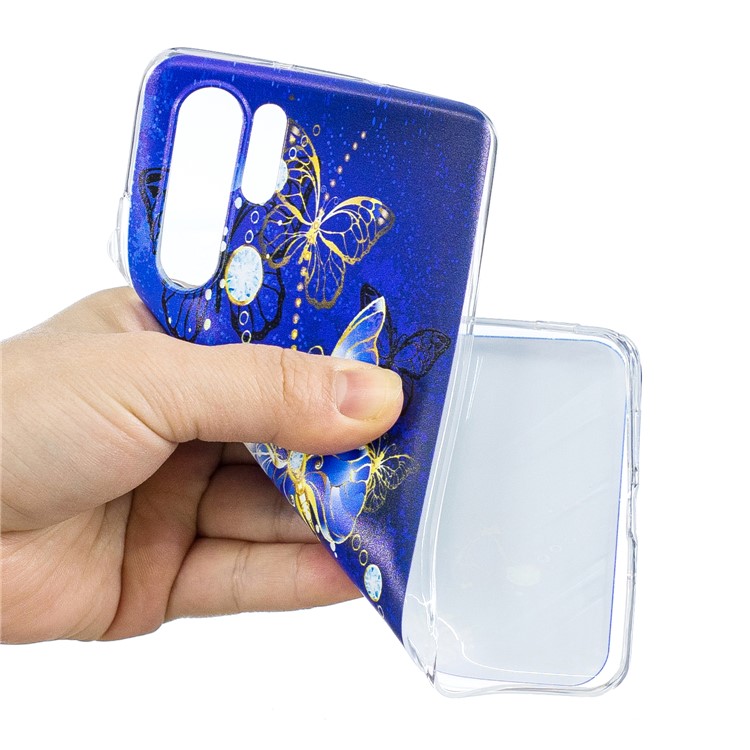 Pattern Printing TPU Mobile Phone Case for Huawei P30 Pro - Butterfly Pattern-5
