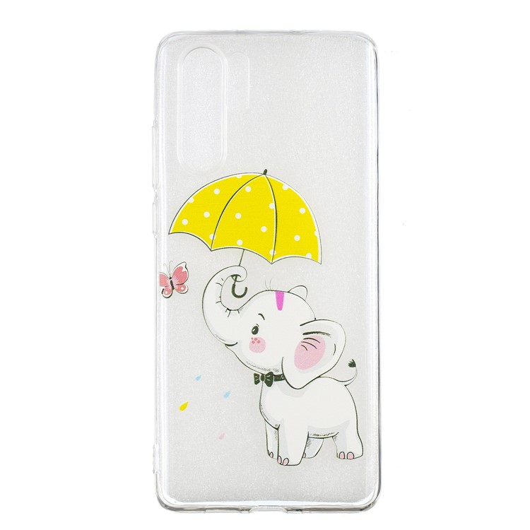 Pattern Printing TPU Phone Shell Case for Huawei P30 Pro - Elephant Holding an Umbrella-2