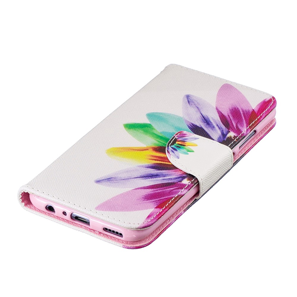 Custodia Per Flip in Pelle di Stampa di Pattern Per Huawei P Smart (2019) / Onore 10 Lite - Pattern Petali