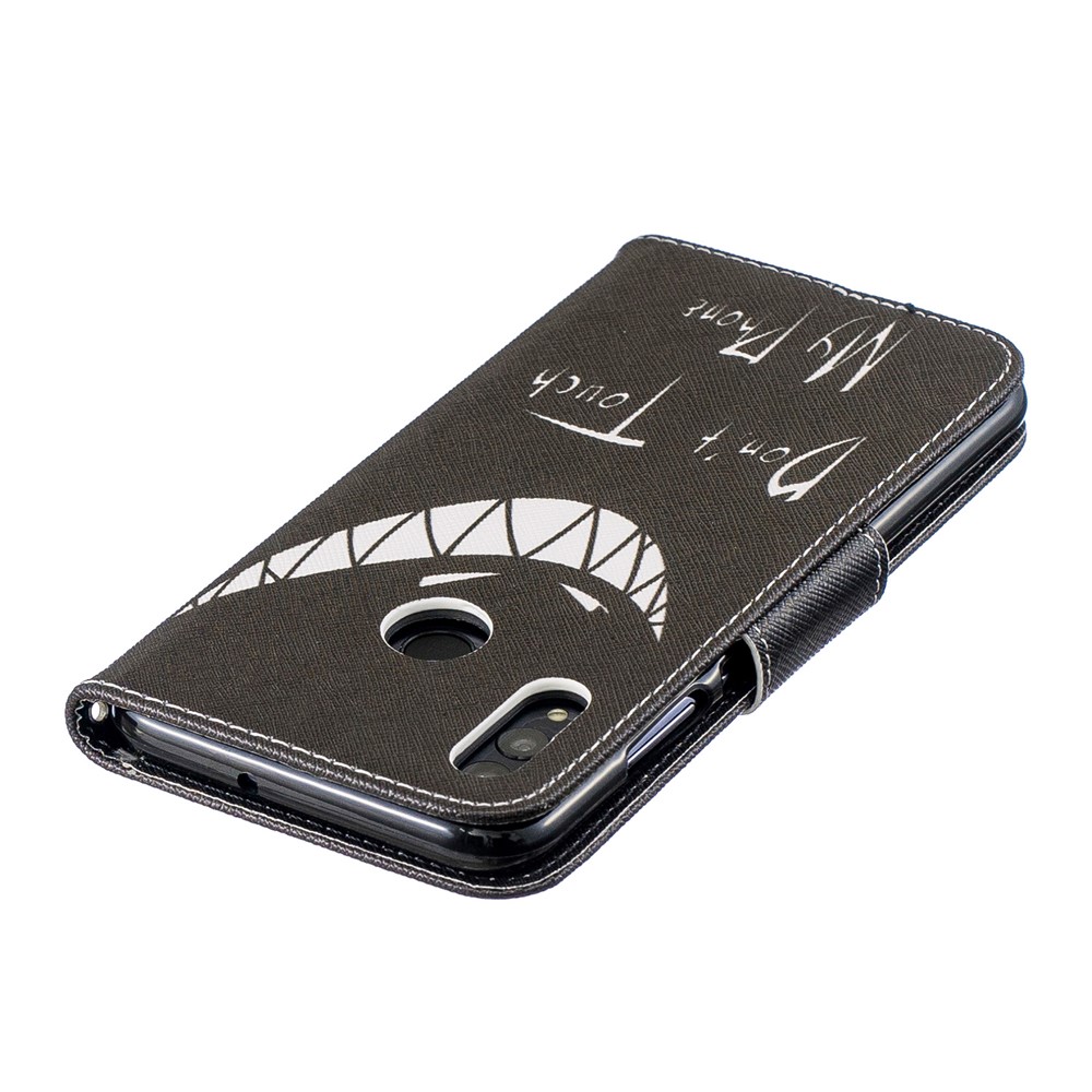 Padrão De Impressão PU Couro Flip Case Para Huawei P Inteligente (2019) / Honrar 10 Lite - Não Toque No Meu Telefone-7