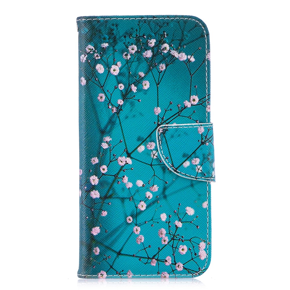 Pattern Printing PU Leather Flip Protective Cover for Huawei P Smart (2019) / Honor 10 Lite - Tree with Flowers-2