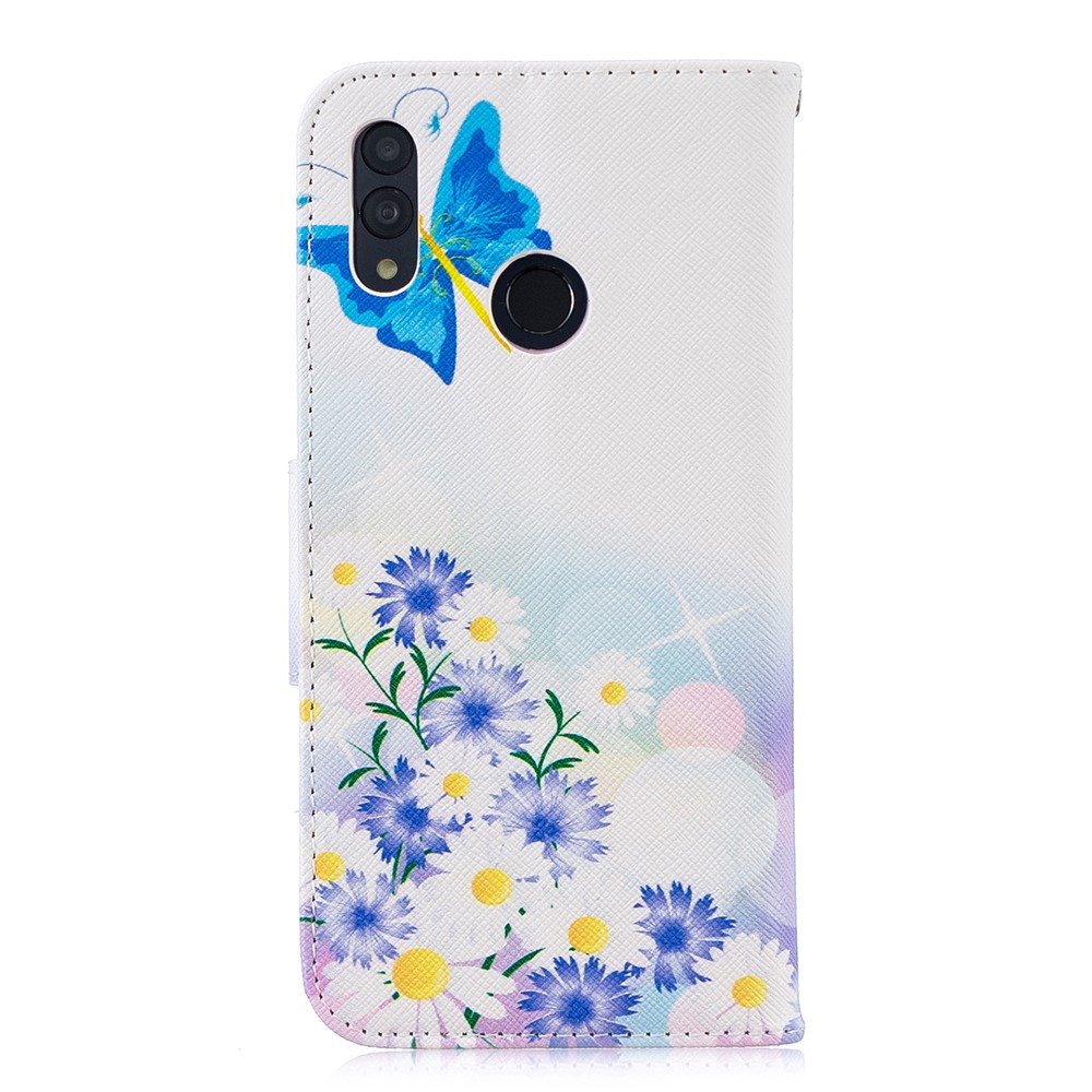 Musterdruck PU-Leder-Flip-Flip-Hülle Für Huawei P Smart (2019) / Ehre 10 Lite. - Blaue Schmetterlinge-3