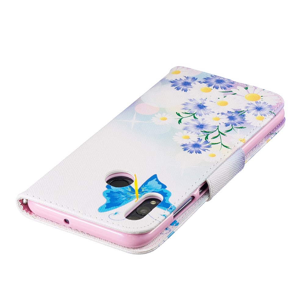 Musterdruck PU-Leder-Flip-Flip-Hülle Für Huawei P Smart (2019) / Ehre 10 Lite. - Blaue Schmetterlinge-7