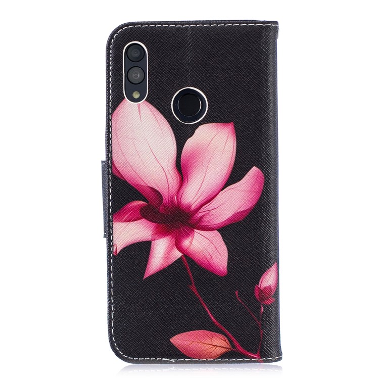 Musterdruckmappe Leder Standoberteil Für Huawei Ehre 10 Lite / P Smart (2019) - Blumenmuster-3