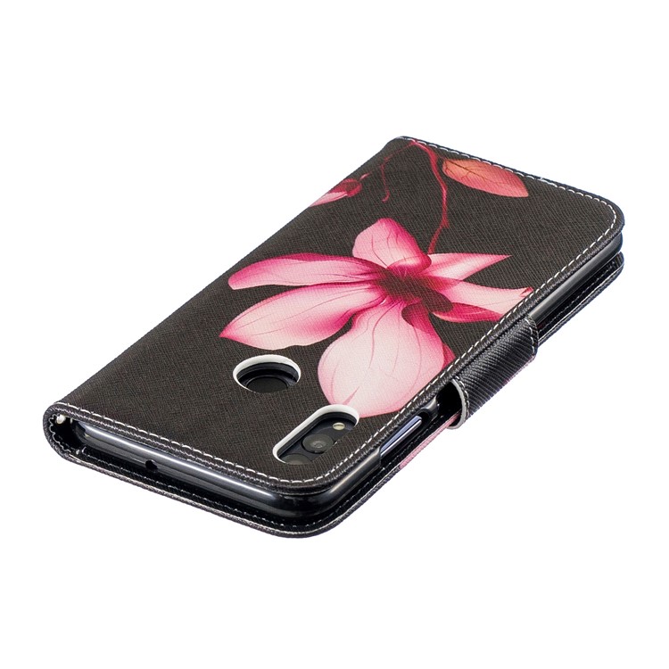 Musterdruckmappe Leder Standoberteil Für Huawei Ehre 10 Lite / P Smart (2019) - Blumenmuster-7