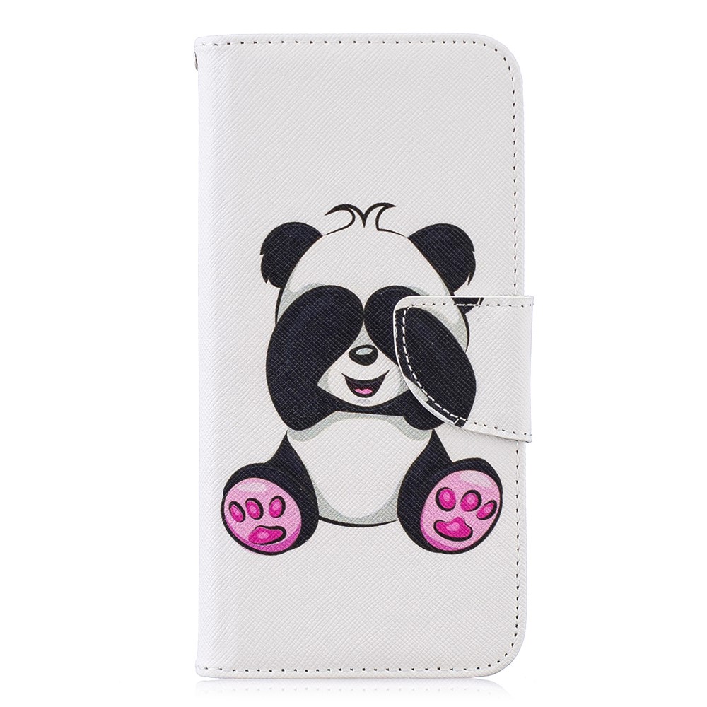 Pattern Printing Wallet Leather Protection Case for Huawei Honor 10 Lite / P Smart (2019) - Cute Panda-2